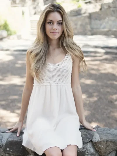 White Summer Drop Waist Dress